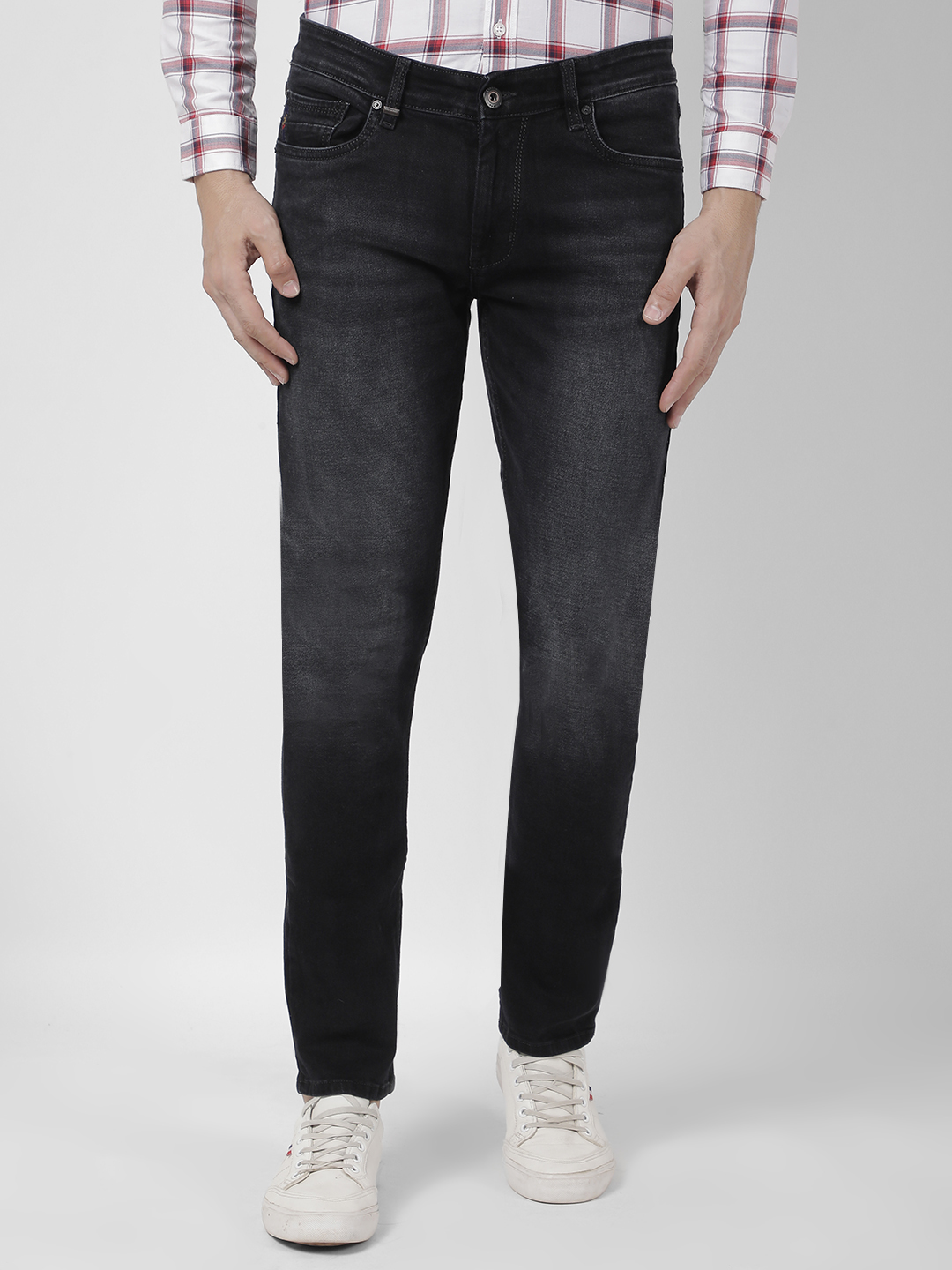 Numero Uno Men Faded Black Jeans